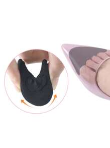 Sponge Toe Inserts For High Heels, Soft Insole Cushions For Shoes To Protect Toe - Black - View 1
