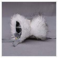 手工制作日式毛绒可爱洛丽塔发饰夹，带猫和狐狸耳朵设计万圣节 - 黑色 - 查看 19