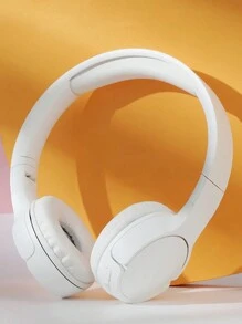 AKKHOO 無線耳罩式耳機,可摺疊立體聲音效,搭載jerry 5.3晶片,長達超長電池壽命及智慧降噪功能,適用於遊戲 - 白色 - 查看 2