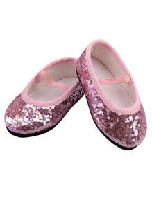 1 par de zapatos de 18 pulgadas para muñecas, zapatos de baile princesa con purpurina elásticos como regalo para el cumpleaños de niñas pequeñas, adecuados para muñecas de 18 pulgadas y otros accesorios de muñecas, zapatos de muñeca, mini zapatos de muñeca, botas de muñeca, zapatos de muñeca para niños, zapatos de muñeca bebé reborn, accesorios de muñeca para niños