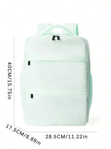 释放扣装饰功能背包笔记本电脑背包商务旅行防盗超薄笔记本电脑背包防水大学学校电脑包适合15.6英寸笔记本电脑笔记本电脑包礼品旅行包大容量多功能便携式感恩节钱包节日背包徒步旅行礼物学生多功能户外休闲男士礼物Goyard度假趣味礼物男士圣诞礼物 - 薄荷綠 - 查看 4