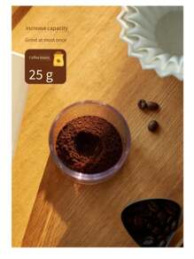A Usb Powered Coffee Grinder, Small Portable Coffee Bean Mill For Kitchen, Household Electric Coffee Machine Charging Espresso Mill - White - View 11
