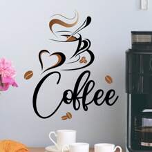 英式咖啡豆牆貼背景牆咖啡廳休息區裝飾牆貼自粘 - 彩色 - 查看 3