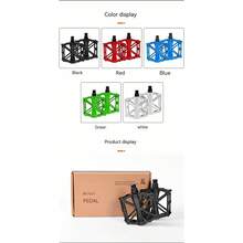 1入組自行車踏板,鋁合金製造,防滑,擴大並加寬,自行車零件 - 紅色 - 查看 9