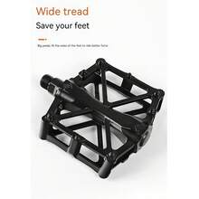 1入組自行車踏板,鋁合金製造,防滑,擴大並加寬,自行車零件 - 紅色 - 查看 6