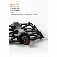 1入組自行車踏板,鋁合金製造,防滑,擴大並加寬,自行車零件 - 紅色 - 查看 8