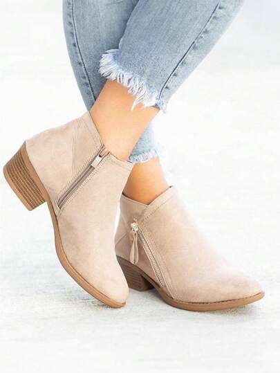 Botas planas para mujer,Botas cortas,Botines