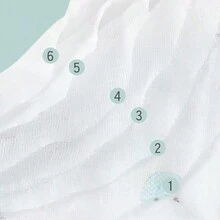 多層紗布兒童毯,嬰兒毛毯,手推車毯,浴室毛巾。這款多功能毯子可以多種用途,如鋪展,覆蓋,機洗,重複使用並不失形。也是一份完美的嬰兒禮物。 - 草莓 - 查看 3