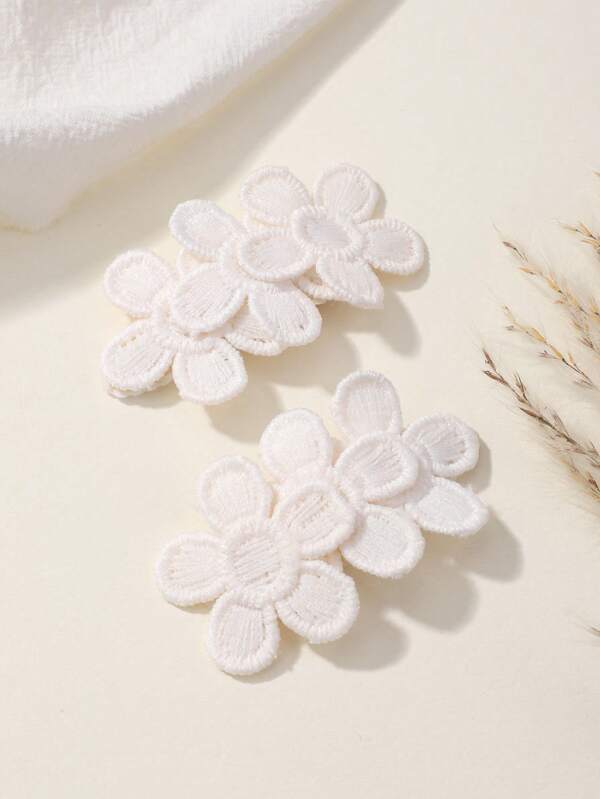 2 piezas de pasadores de pelo con diseño de flor de unicolor para el flequillo de los niños, regalo de San Valentín