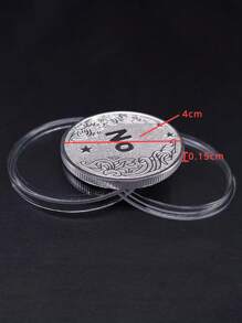 1枚決策紀念幣,幸運許願幣,創意禮物 - 銀色 - 查看 5