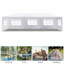 FCH 3*9m 5-Sided/7-Sided Iron PE Cloth Spiral Pipe Pergola - White - View 8