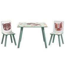 ZONEKIZ 3 Piece Kids Table And Chairs Set Kids Table With 2 Chairs Activity Furniture Set For 3-8 Year Old Boys Girls For Bedroom Playroom - 綠色 - 查看 6