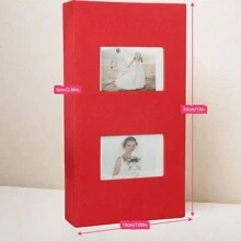 6 Inch 300 Sheets Large Capacity Family Photo Album Baby Album With Insert Pages For Storing Baby Photos - Redwood - View 2