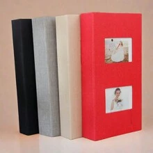 6 Inch 300 Sheets Large Capacity Family Photo Album Baby Album With Insert Pages For Storing Baby Photos - Redwood - View 1