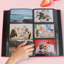 6 Inch 300 Sheets Large Capacity Family Photo Album Baby Album With Insert Pages For Storing Baby Photos - Redwood - View 3