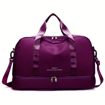 Luggage Holiday Over Night Travel Duffel Bag Large Capacity Gym Sports Yoga Bag, Hospital Weekend Carry-On Handbag With Dry And Wet Separation,Casual Portable Shoulder Bag With Shoes Compartment For Business,Vacation,Outdoor, Skiing,Exercise Fitting,Labor And Delivery Bag For School School Accessories School Stuff