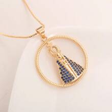 1條閃亮的銅質寶石處女座項鍊,女性項圈首飾 - C款 - 查看 8