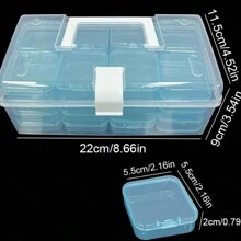 32pcs/Set Plastic Transparent Beads Storage Box, Multifunctional Portable Suitcase For Small Items Jewelry Crafts Classification Container, Mini Nail Art Hair Accessories, Ring, Necklace, Brooch Display Box - Multicolor - View 5
