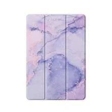 1入紫色保護殼，適用於三星Galaxy Tab A9Plus 11吋 A9 8.7吋 S9 S9FE 10.9吋 S9Plus S9FEPlus 12.4吋智能書套 A8 10.5吋 S6 Lite 10.6吋S7 S8 11吋 S7Plus S8Plus 12.4吋平板電腦支架帶筆槽透明外殼 - 紫色 - 查看 6