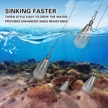 10入組鉛沉釣魚配重,3.5g/5g/7g/10g/14g/20g多種選擇的柳葉吊墜釣魚工具,戶外用品 - 銀色 - 查看 7