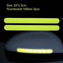 Car Reflective Mirror Warning Sticker, Night-Time Safety Reflective Warning Stripe For Back Mirror To Prevent Collisions And Scratches, Model S01 - Multicolor - View 5