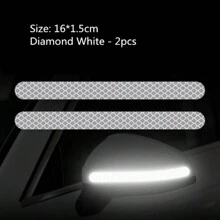 Car Reflective Mirror Warning Sticker, Night-Time Safety Reflective Warning Stripe For Back Mirror To Prevent Collisions And Scratches, Model S01 - Multicolor - View 7