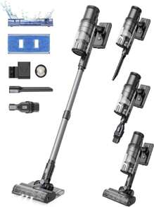 Proscenic Vacuum Cleaners For Home, P11 Mopping 35Kpa Cordless Vacuum Cleaner And Mop Combo With Touch Screen, Stick Vacuum Equipped 5-Stage Filtration System, Hardwood Floor Vacuum For Pet Hair, Car - phích cắm Mỹ - Xem 1