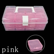 32pcs/Set Plastic Transparent Beads Storage Box, Multifunctional Portable Suitcase For Small Items Jewelry Crafts Classification Container, Mini Nail Art Hair Accessories, Ring, Necklace, Brooch Display Box - Multicolor - View 12