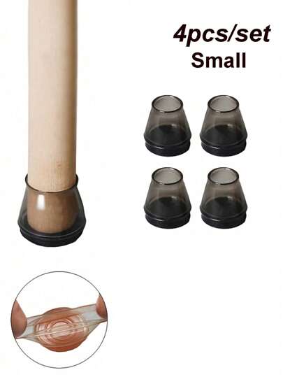 4pcs/Set Round Silicone Chair Leg Caps Feet Pads Floor Protector Furniture Table Covers For Non-Slip Chair Rubber Feet Cap Bottom