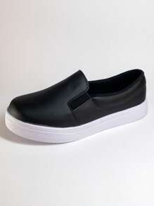 Women Wedge Sneakers - 黑色 - 查看 2