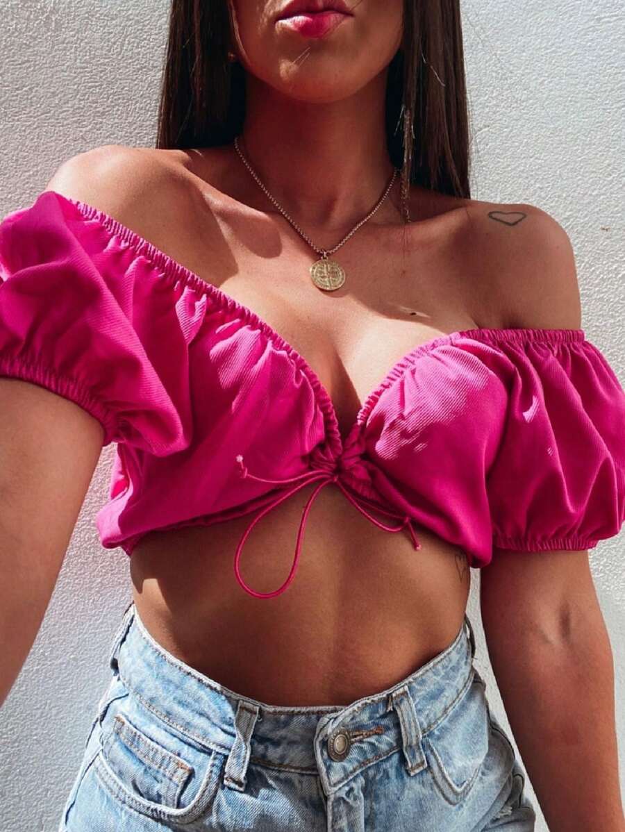 Women Tops - Màu Hồng Tươi - Xem 1
