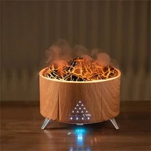 1pc Beast Humidifier,Volcanic Flame Aroma Diffuser For Home, Office,Travel - White Without Bluetooth - View 11