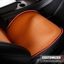 1 Full Set Car Seat Covers Fit For 2020-2024 Tesla Y V1 Style Front + Second Row Breathable Easy Clean Suede Seat Covers Leather Driver Seat Cushion Protector Cover Car Accessories Interior Best Car Accessories For New Year - trái cam - Xem 7
