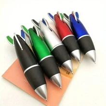 Creative Four Color Rocket Pen, Aerospace Ballpoint Pen, Stationery, Ledger Pen - Red - View 3
