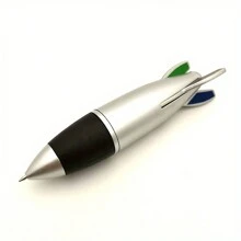 Creative Four Color Rocket Pen, Aerospace Ballpoint Pen, Stationery, Ledger Pen - Red - View 8