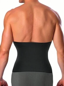Men's Polyester Fiber Material Body Shaper Waist Belt Suitable For Sports Throughout The Year - Black - View 2