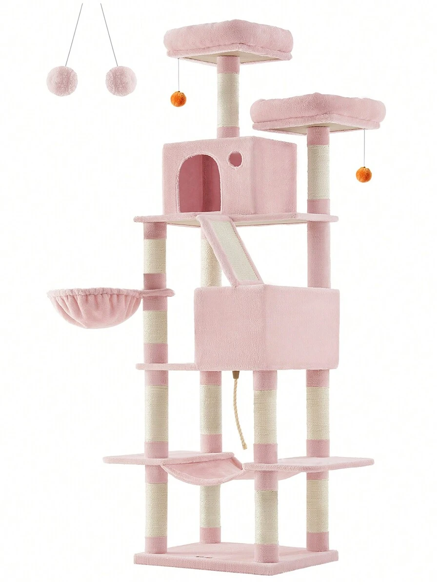 Feandrea Cat Trees & Condos - 粉色 - 查看 1