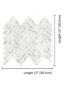 Herringbone Tiles Peel And Stick Backsplash, Stick On Tiles Kitchen Backsplash (Thicker Design) - Multicolor - View 2