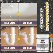 1pc-Waterproof Anti-Leakage Agent, Invisible Waterproof Agent Waterproof Insulation Sealant Transparent Repairing Leak Waterproof Adhesiv (100g*1pc) - Multicolor - View 2