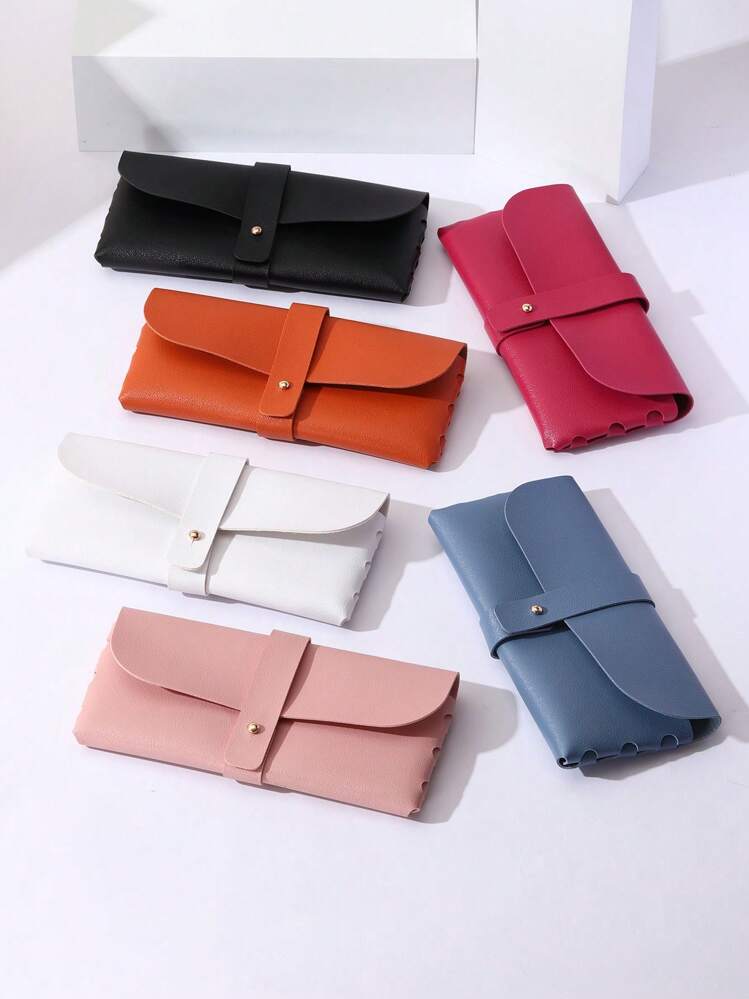 1pc Classic Fashionable Glasses Case, Multiple Colors Available, Simple And Elegant, Convenient To Carry, Portable Eyeglass Sunglass Box, Perfect For Travel And Luggage Storage, Suitable For Both Men And Women