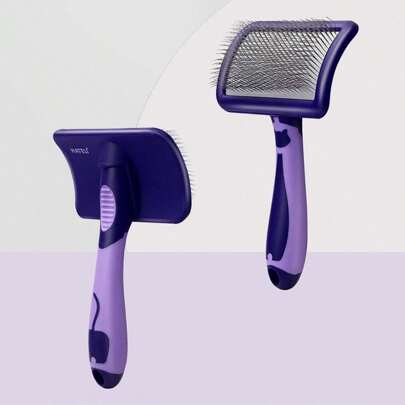 1 st. Brudgum Din Husdjur Till Fullkomlighet - Slicker Borste För Hundar , Tar bort Lös Hår &