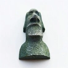 1只手繪磁性冰箱貼紙-世界文化遺產智利復活節島摩艾石雕裝飾工藝品 - 青碧色 - 查看 7