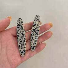 2个复古醋酸发夹，适合女性和女孩，复古时尚边缘夹侧夹鳄鱼夹头饰波西米亚风爪夹发夹发卡，学习用品，发饰 - 彩色 - 查看 14