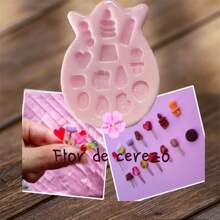 Molde de silicona para mini caramelos - Rosa - Ver 2