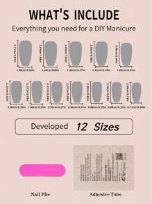 24片猫眼美甲贴纸，中号棺材形假指甲，亮面法式美甲图案贴纸，光泽全覆盖亚克力人造指甲，适合女性和女孩，粘贴式指甲贴片，美甲用品