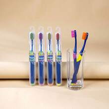 Soft Bristle Adult Toothbrush With Large Head And Middle Bristle, Independent Packing, For Home Use - Multicolor - View 1