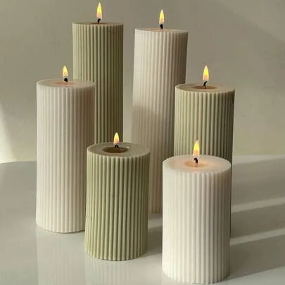 Ljusform 3d rektangulärformad ljusform, cylinderformad hartsform för aromaterapi, ljus- och tvåltillverkning gör-det-själv-heminredning