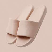 Nuove ciabatte alla moda e versatili in EVA, sandali da uomo e donna per coppie in finta pelle, con texture di alta qualità in pelle, per uso interno ed esterno, bagno, casa, con suola piatta antiscivolo morbida e confortevole, adatte per tutte le stagioni - Rosa antico - Visualizzare 5