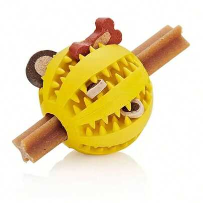 1pc Random Dog Ball Toy, Dog Food-Leaking Toy, Rubber Chew Toys For Dog, Molar Toy, Pet Interactive Toy