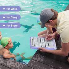 Carpeta Portapapeles Papeleta Almacena Tabla Clip Carta - Púrpura malva - Ver 6